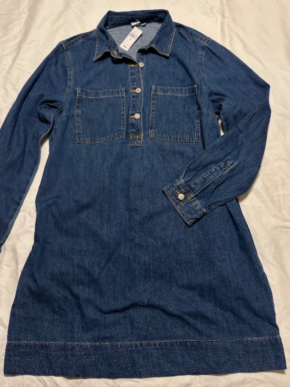 NWT GAP Denim LS Lazio Popover Shirt Dress β Size Medium